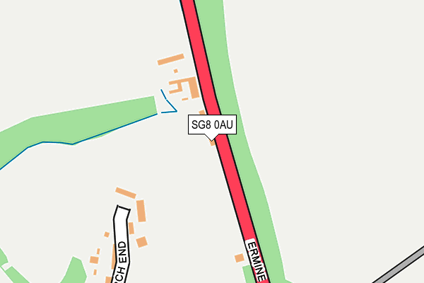 SG8 0AU map - OS OpenMap – Local (Ordnance Survey)