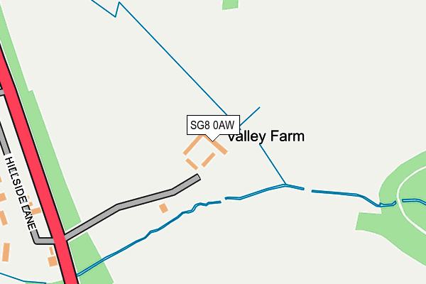 SG8 0AW map - OS OpenMap – Local (Ordnance Survey)