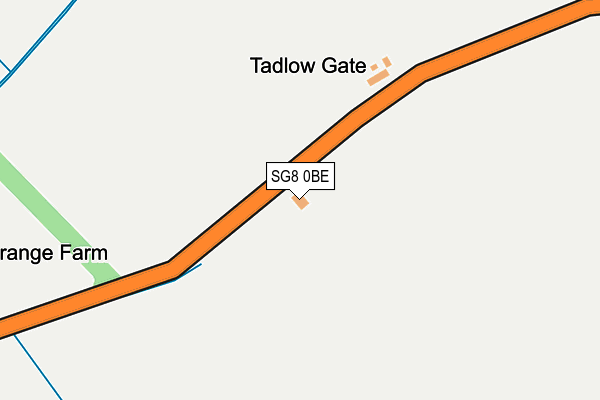 SG8 0BE map - OS OpenMap – Local (Ordnance Survey)