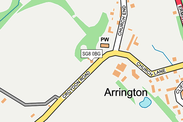 SG8 0BG map - OS OpenMap – Local (Ordnance Survey)
