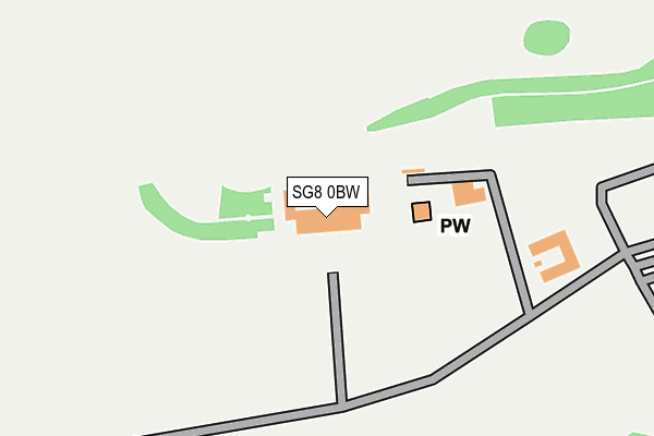 SG8 0BW map - OS OpenMap – Local (Ordnance Survey)
