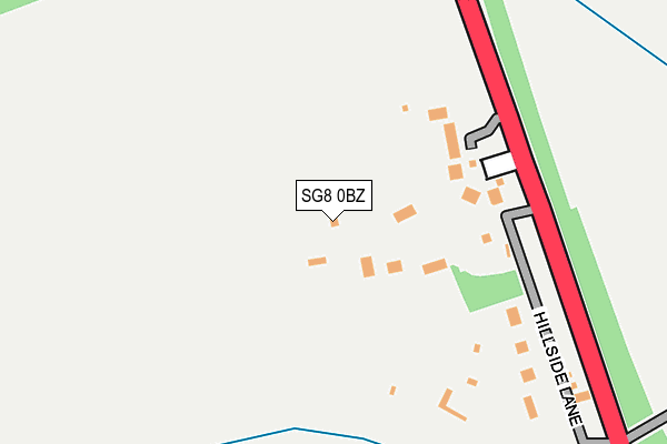 SG8 0BZ map - OS OpenMap – Local (Ordnance Survey)
