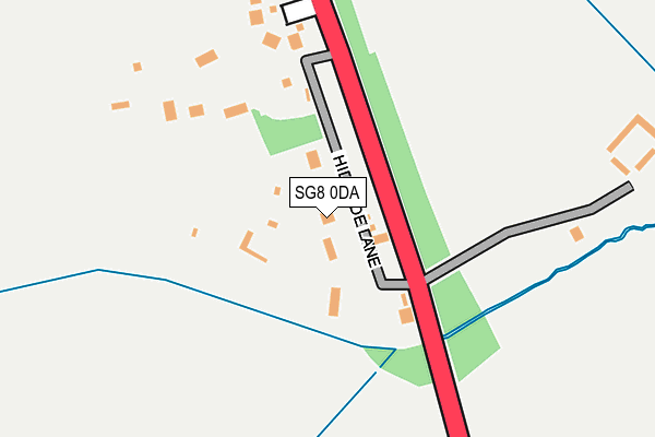 SG8 0DA map - OS OpenMap – Local (Ordnance Survey)