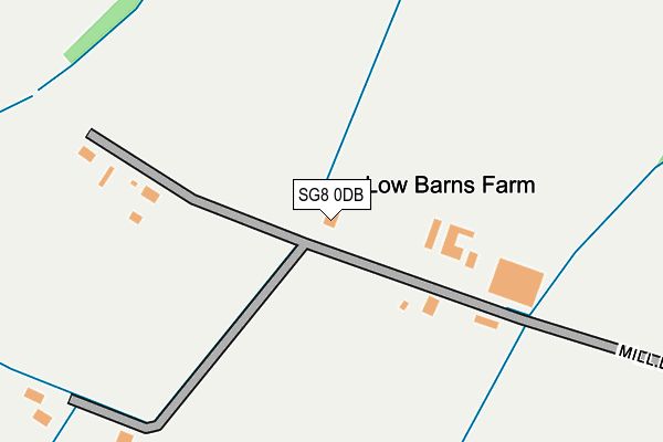 SG8 0DB map - OS OpenMap – Local (Ordnance Survey)