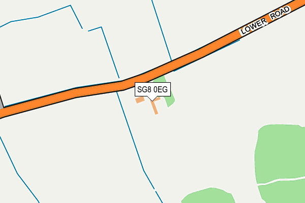 SG8 0EG map - OS OpenMap – Local (Ordnance Survey)