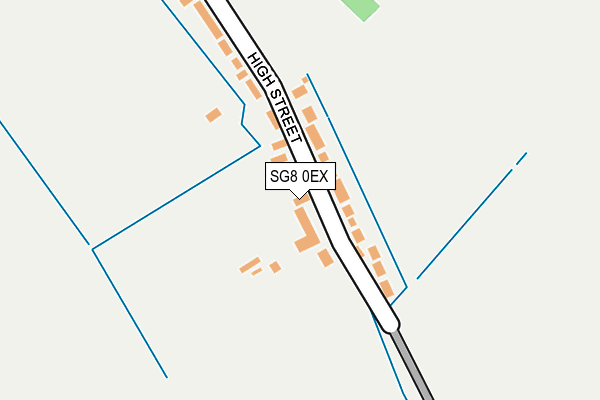 SG8 0EX map - OS OpenMap – Local (Ordnance Survey)