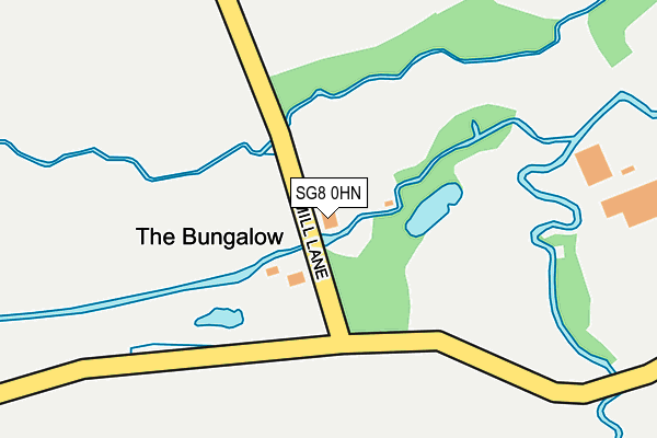 SG8 0HN map - OS OpenMap – Local (Ordnance Survey)