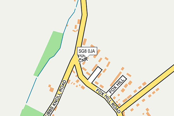 SG8 0JA map - OS OpenMap – Local (Ordnance Survey)