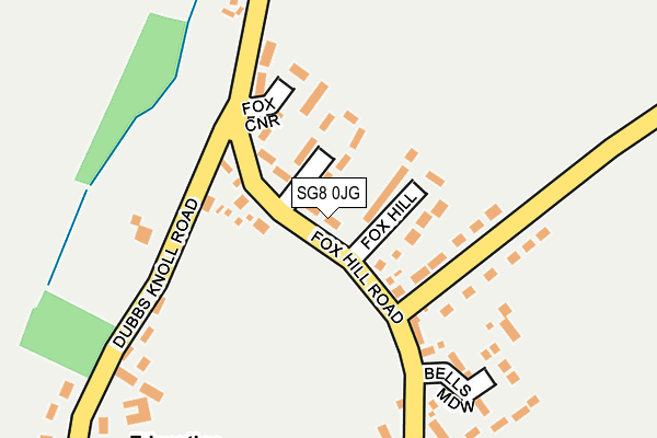 SG8 0JG map - OS OpenMap – Local (Ordnance Survey)