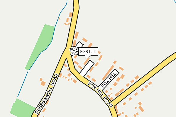 SG8 0JL map - OS OpenMap – Local (Ordnance Survey)
