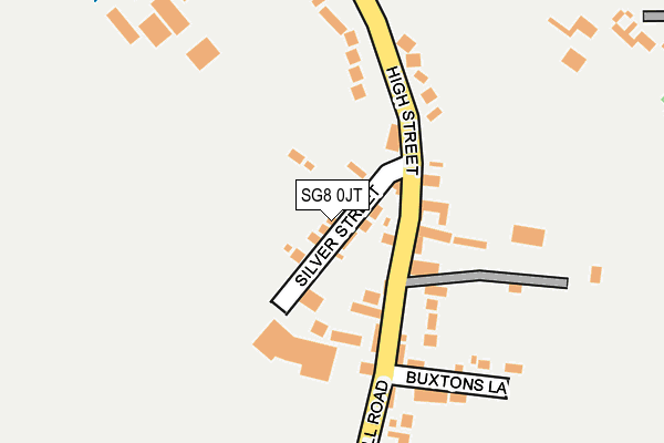 SG8 0JT map - OS OpenMap – Local (Ordnance Survey)