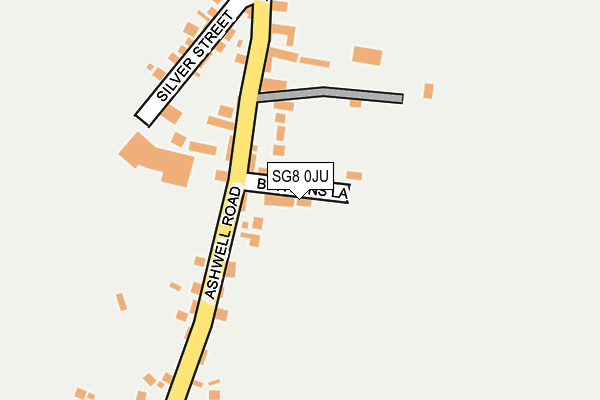 SG8 0JU map - OS OpenMap – Local (Ordnance Survey)