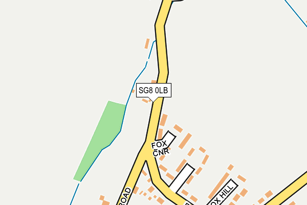 SG8 0LB map - OS OpenMap – Local (Ordnance Survey)