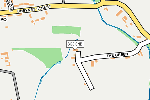 SG8 0NB map - OS OpenMap – Local (Ordnance Survey)