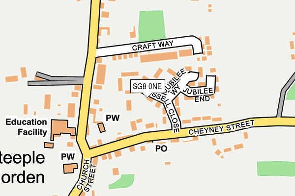 SG8 0NE map - OS OpenMap – Local (Ordnance Survey)