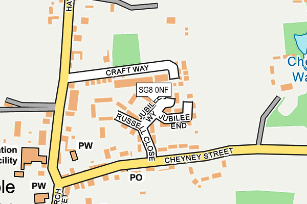 SG8 0NF map - OS OpenMap – Local (Ordnance Survey)