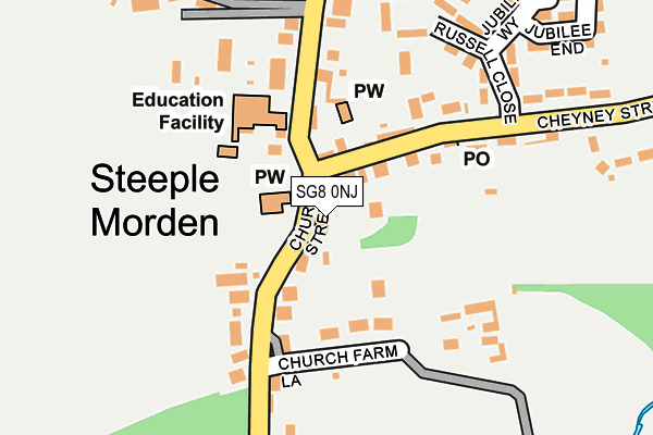 SG8 0NJ map - OS OpenMap – Local (Ordnance Survey)
