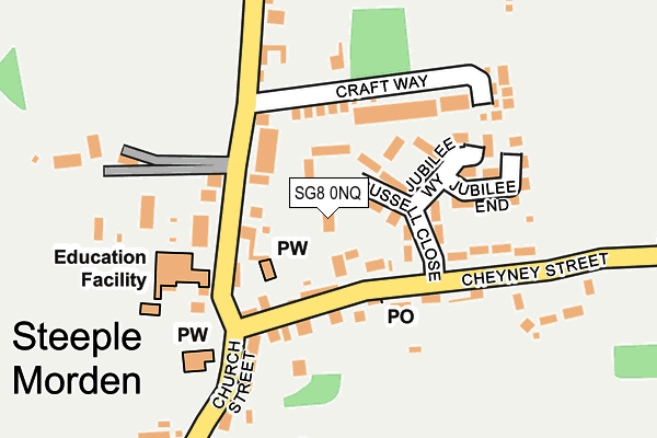 SG8 0NQ map - OS OpenMap – Local (Ordnance Survey)