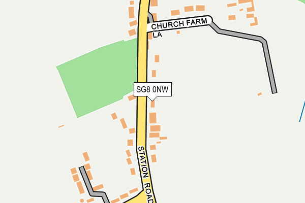 SG8 0NW map - OS OpenMap – Local (Ordnance Survey)