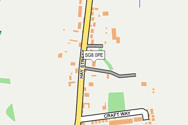 SG8 0PE map - OS OpenMap – Local (Ordnance Survey)