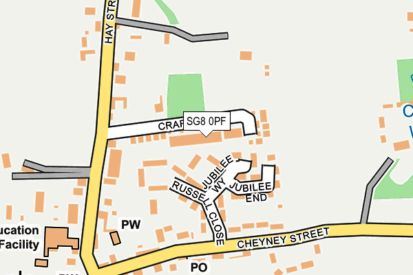 SG8 0PF map - OS OpenMap – Local (Ordnance Survey)