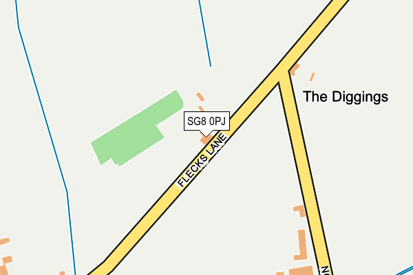 SG8 0PJ map - OS OpenMap – Local (Ordnance Survey)