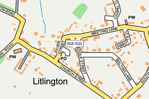 SG8 0QG map - OS OpenMap – Local (Ordnance Survey)