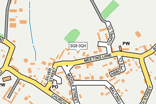 SG8 0QH map - OS OpenMap – Local (Ordnance Survey)