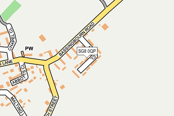 SG8 0QP map - OS OpenMap – Local (Ordnance Survey)