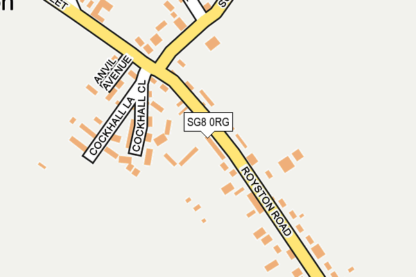 SG8 0RG map - OS OpenMap – Local (Ordnance Survey)