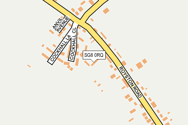 SG8 0RQ map - OS OpenMap – Local (Ordnance Survey)