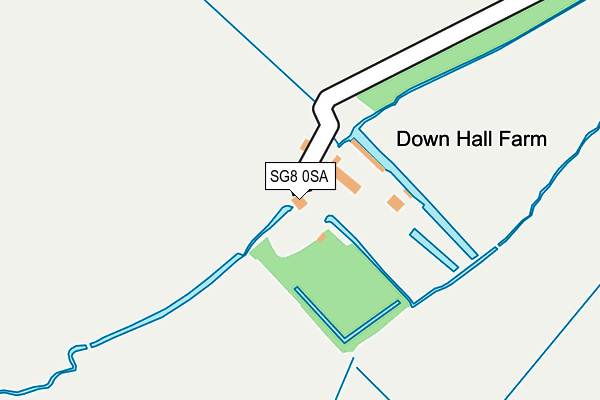 SG8 0SA map - OS OpenMap – Local (Ordnance Survey)