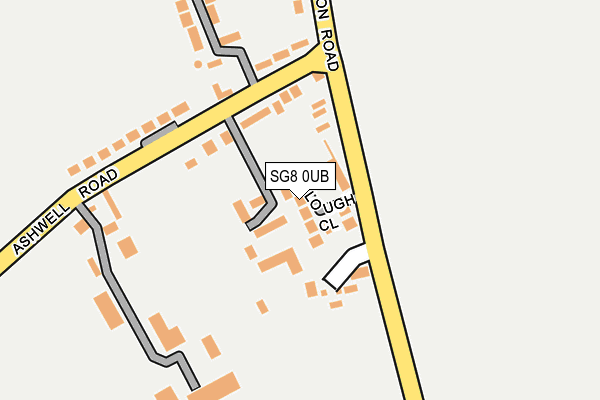 SG8 0UB map - OS OpenMap – Local (Ordnance Survey)