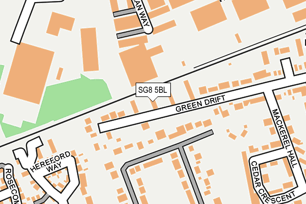 SG8 5BL map - OS OpenMap – Local (Ordnance Survey)