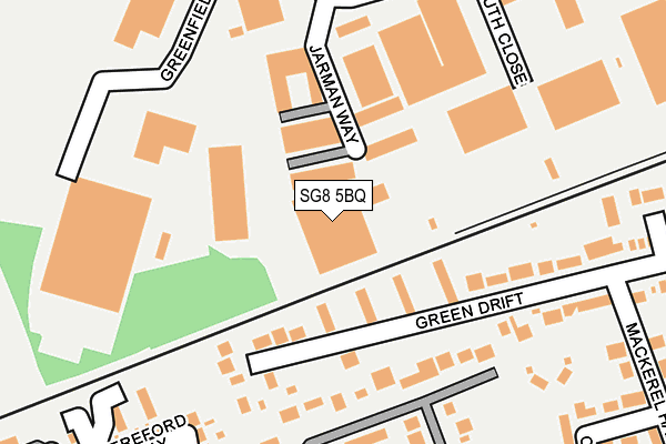 SG8 5BQ map - OS OpenMap – Local (Ordnance Survey)