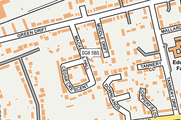 SG8 5BS map - OS OpenMap – Local (Ordnance Survey)