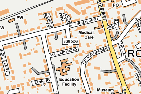 SG8 5DG map - OS OpenMap – Local (Ordnance Survey)