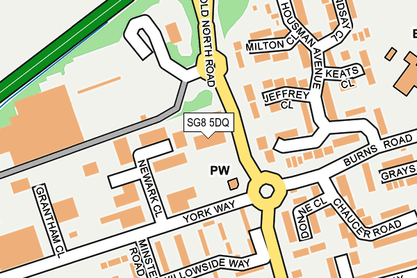 SG8 5DQ map - OS OpenMap – Local (Ordnance Survey)