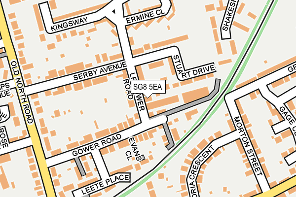 SG8 5EA map - OS OpenMap – Local (Ordnance Survey)