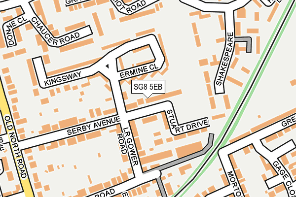 SG8 5EB map - OS OpenMap – Local (Ordnance Survey)