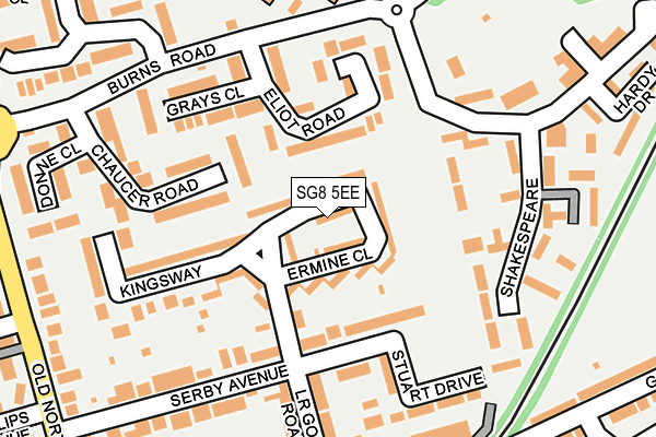 SG8 5EE map - OS OpenMap – Local (Ordnance Survey)