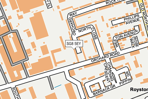 SG8 5EY map - OS OpenMap – Local (Ordnance Survey)