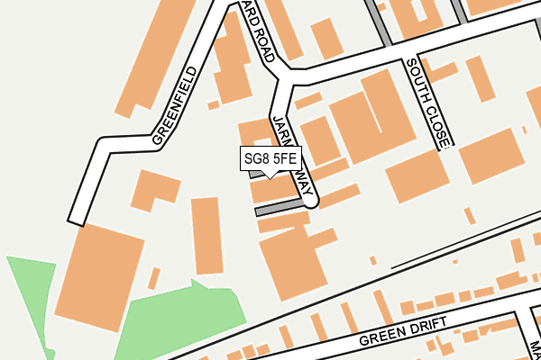 SG8 5FE map - OS OpenMap – Local (Ordnance Survey)