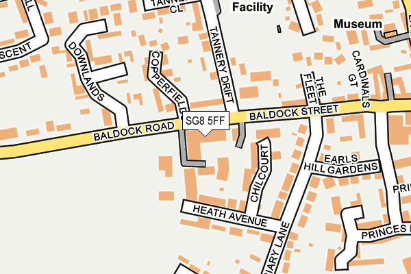 SG8 5FF map - OS OpenMap – Local (Ordnance Survey)