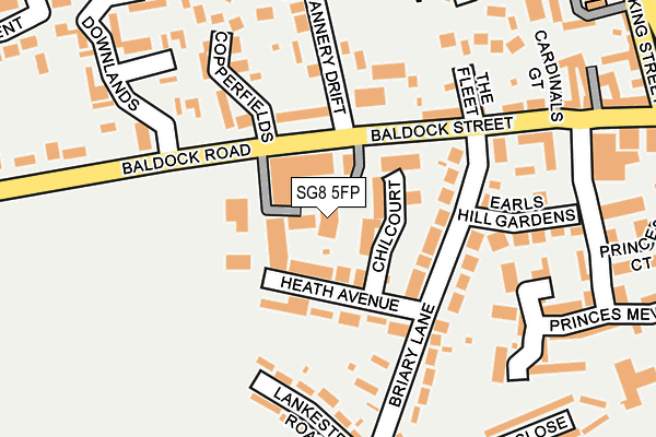 SG8 5FP map - OS OpenMap – Local (Ordnance Survey)