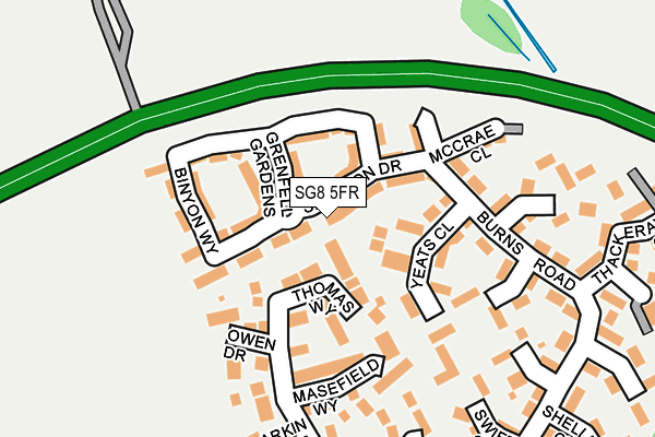 SG8 5FR map - OS OpenMap – Local (Ordnance Survey)