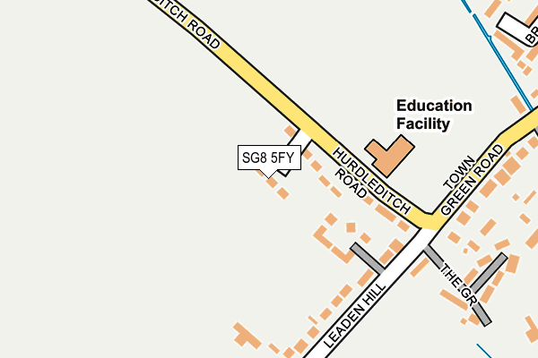 SG8 5FY map - OS OpenMap – Local (Ordnance Survey)