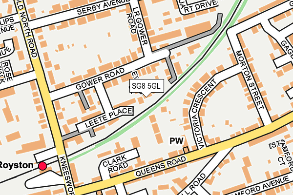 SG8 5GL map - OS OpenMap – Local (Ordnance Survey)