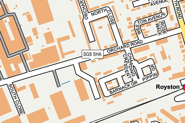 SG8 5HA map - OS OpenMap – Local (Ordnance Survey)