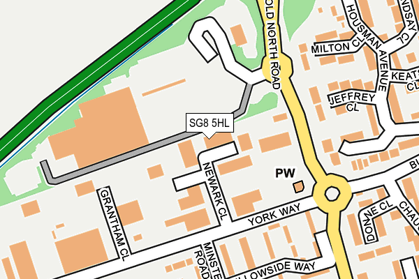 SG8 5HL map - OS OpenMap – Local (Ordnance Survey)